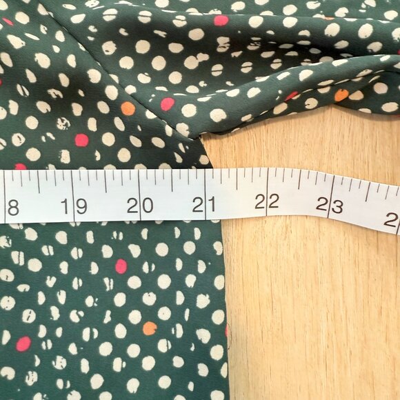 West Kei Polka Dot Tie-Front Blouse β Teal Multi, Size M πβ¨ - Picture 11 of 15